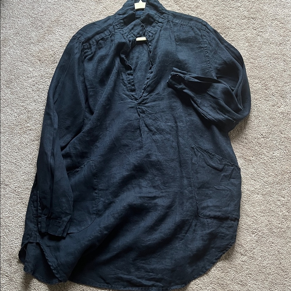 CP Shades navy linen tunic like new